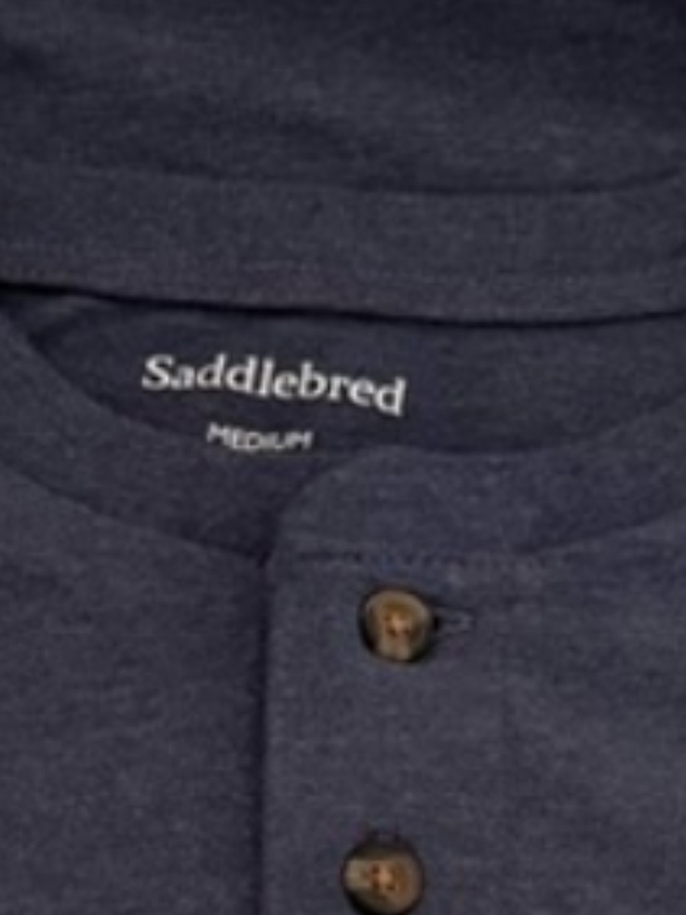 Saddlebred Henley Men's Long Sleeve Size Medium Cotton Blend Layering - Picture 8 of 8
